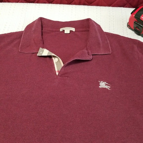 Burberry Brit men's burgundy polo, size XL - Picture 1 of 7